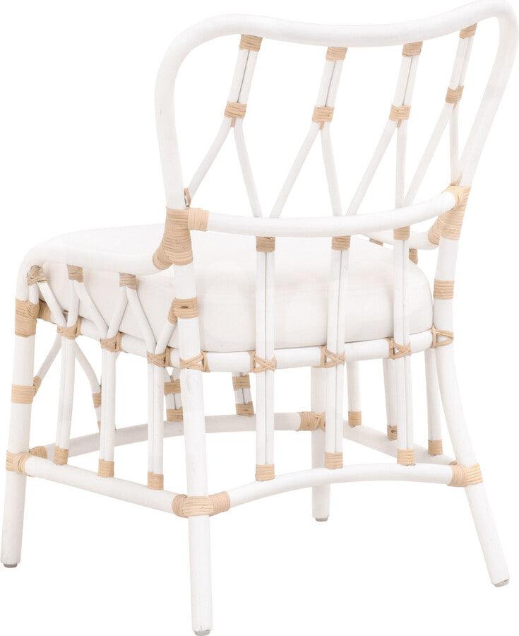 Essentials For Living Dining Chairs - Caprice Dining Chair - Blanche Snow White Rattan