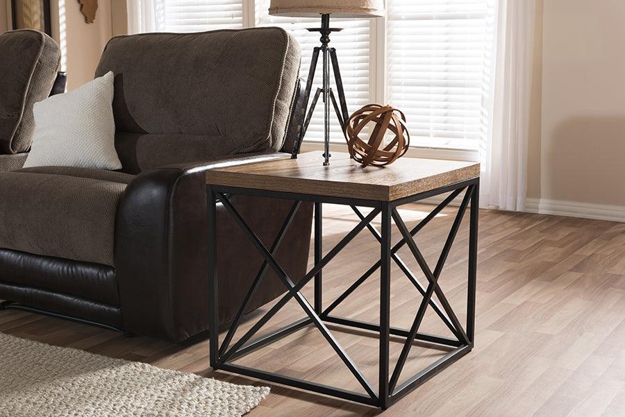 Wholesale Interiors Side & End Tables - Holden Vintage Industrial Antique Bronze End Table