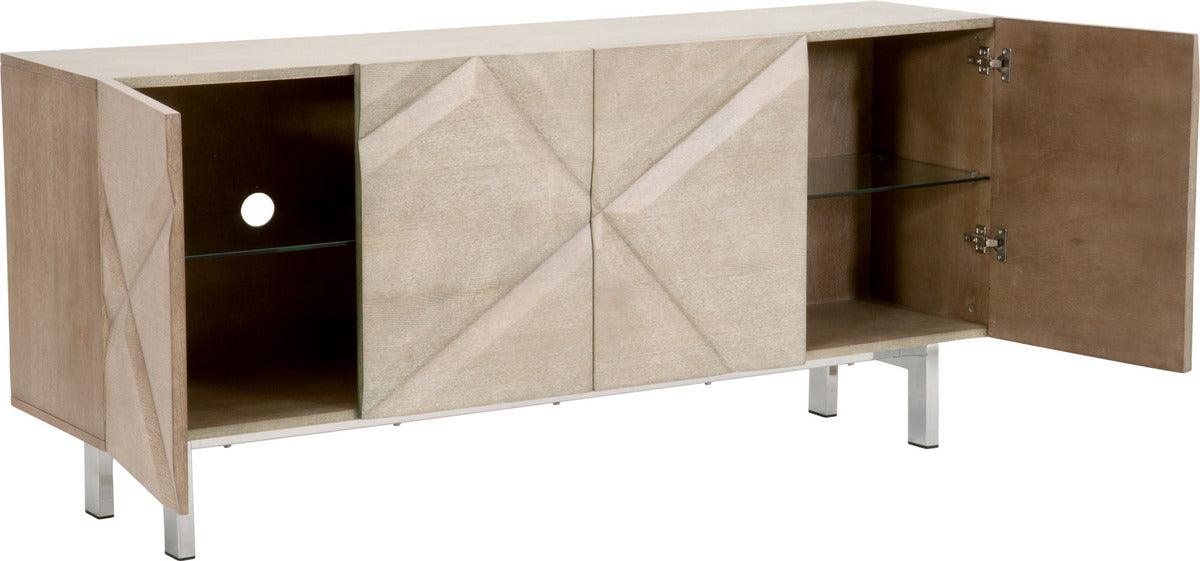 Essentials For Living Buffets & Sideboards - Atticus Media Sideboard Natural Gray