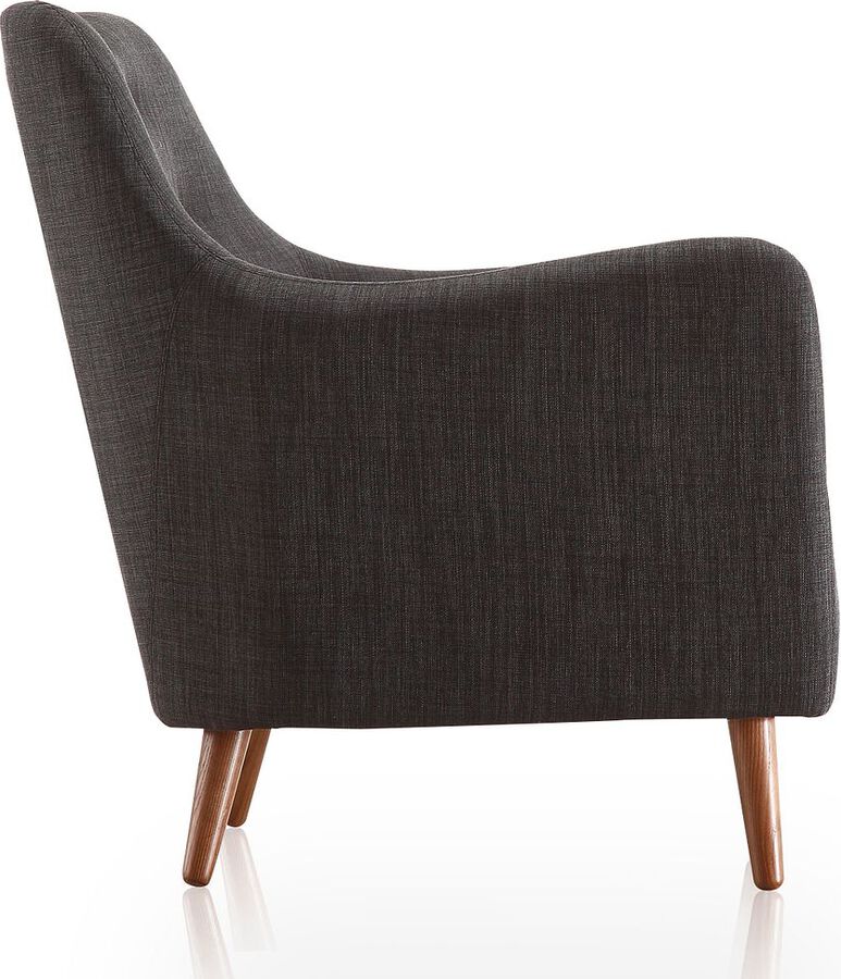Manhattan Comfort Accent Chairs - Poet Accent Chair in Charcoal and Red