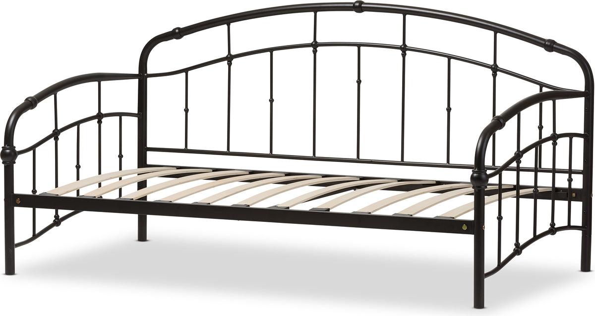 Wholesale Interiors Daybeds - Olsen Vintage Industrial Black Finished Metal Daybed