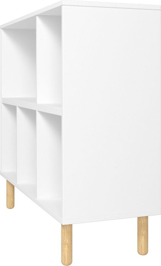 Manhattan Comfort Bookcases & Display Units - Essex 33.66 Low Bookcase in White and Zebra