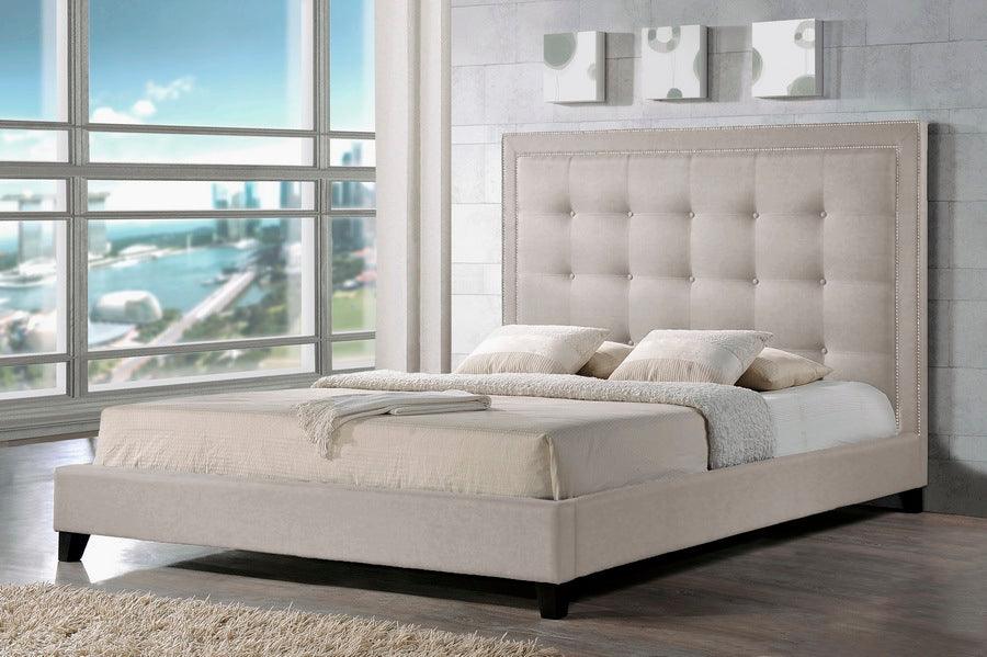 Wholesale Interiors Beds - Hirst King Bed Light Beige