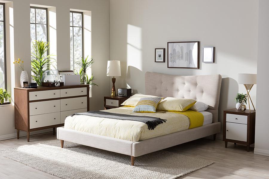 Wholesale Interiors Beds - Hannah King Bed Beige
