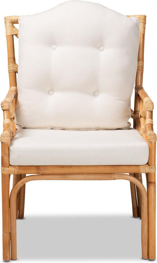 Wholesale Interiors Accent Chairs - Sonia Modern and Contemporary Natural Finished Rattan Armchair