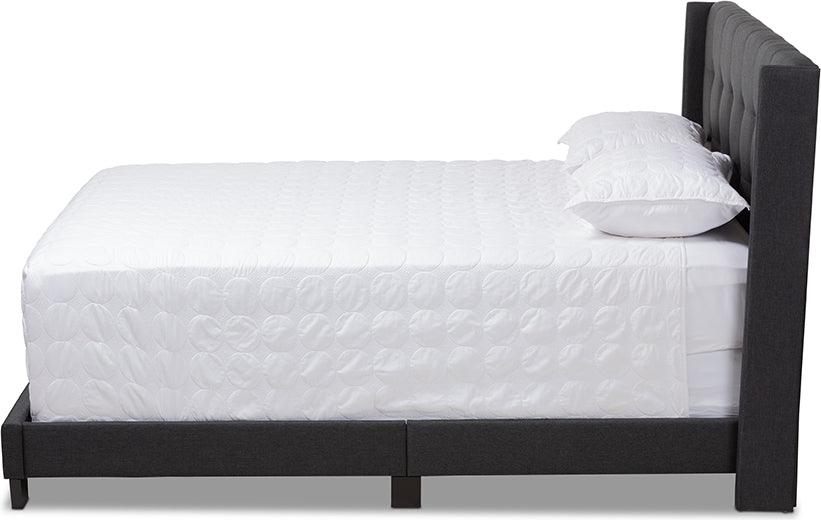 Wholesale Interiors Beds - Lisette Queen Bed Charcoal Gray