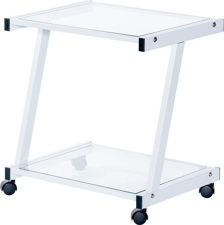 Euro Style Ergonomic Accessories - L-Series Printer Cart White & Clear