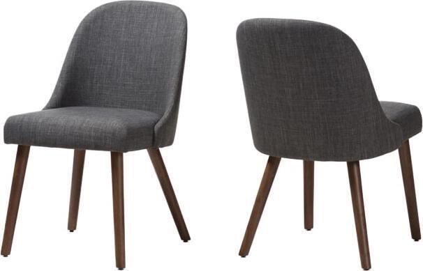Wholesale Interiors Dining Chairs - Cody Dining Chair Dark Gray & Walnut (Set of 2)