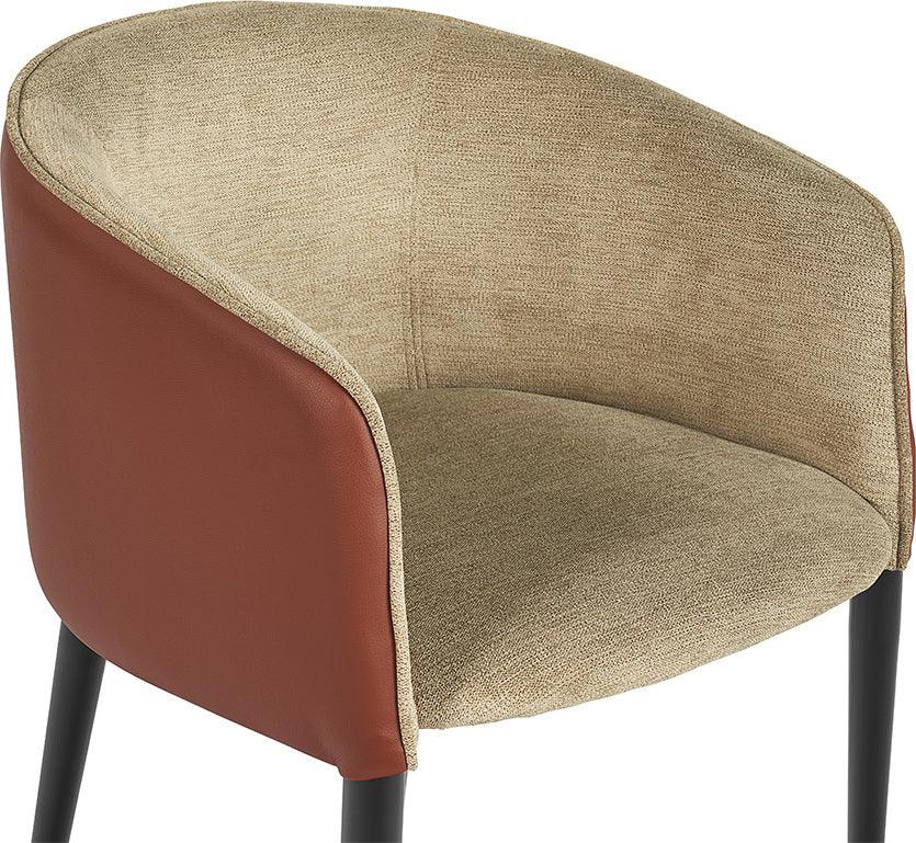 SUNPAN Dining Chairs - Asher Dining Armchair - Polo Club Toast / Dillon Chili