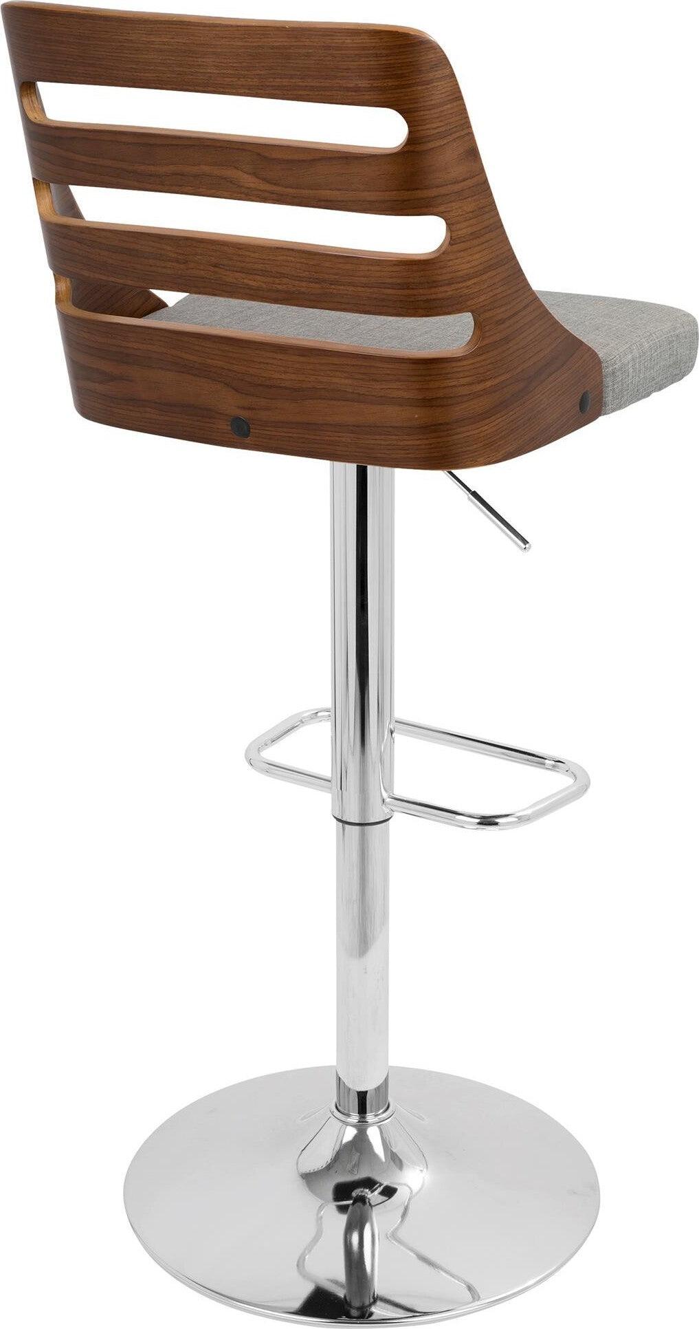 Lumisource Barstools - Trevi Barstool Walnut & Gray (Set of 2)