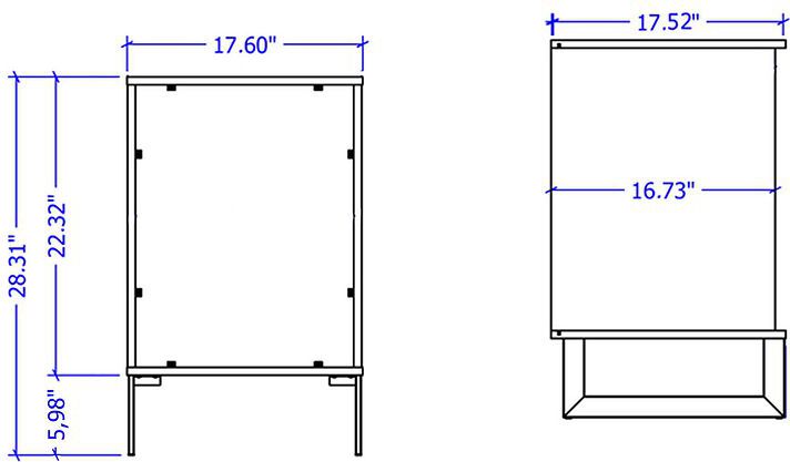 Manhattan Comfort Dressers - Lexington Dresser in Maple Cream