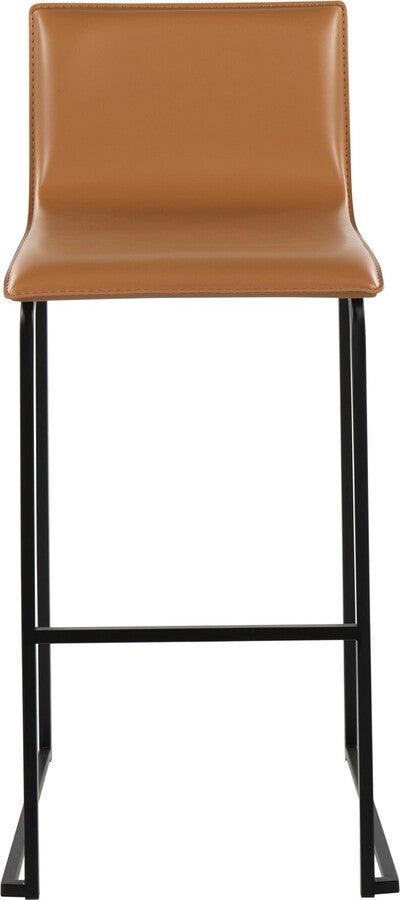 Lumisource Barstools - Mara Barstool In Black Steel & Camel Faux Leather (Set of 2)