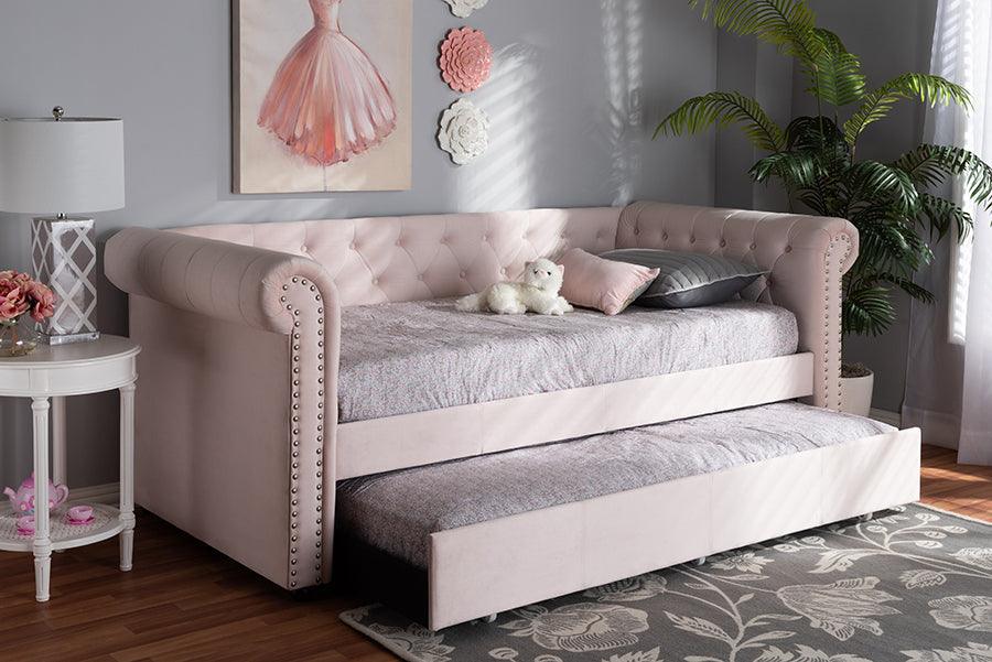 Wholesale Interiors Daybeds - Mabelle 95.3" Daybed Light Pink