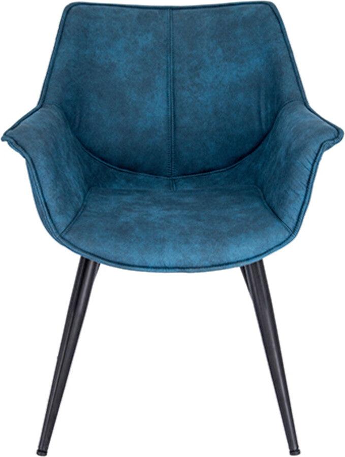 Lumisource Accent Chairs - Wrangler Industrial Accent Chair in Blue - Set of 2