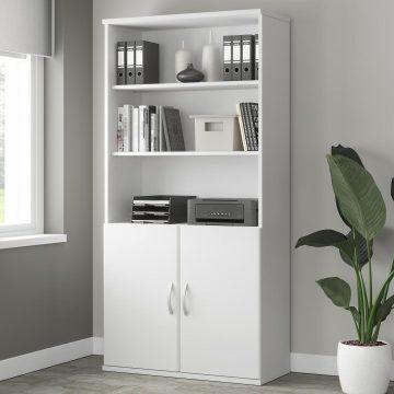 Bush Business Furniture Shelves - Tall 5 Shelf Bookcase White SDB7236WH-Z