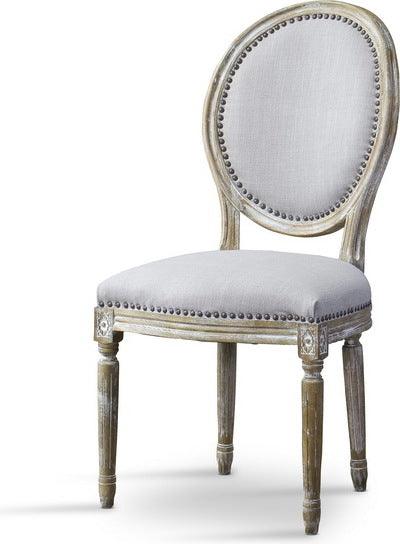 Wholesale Interiors Dining Chairs - Clairette Wood Traditional French Accent Chair-Round