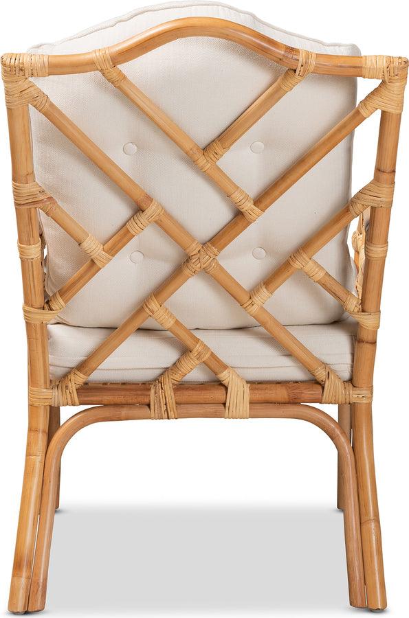 Wholesale Interiors Accent Chairs - Sonia Modern and Contemporary Natural Finished Rattan Armchair