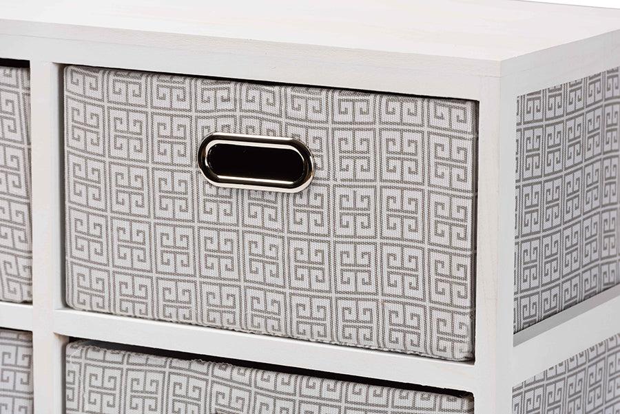 Wholesale Interiors Bedroom Organization - Camber Modern and Contemporary White Finished Wood 4-Basket Storage Unit