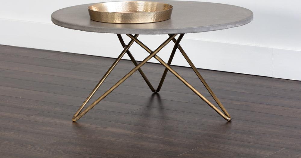 SUNPAN Coffee Tables - Wesley Coffee Table Gray & Antique Brass
