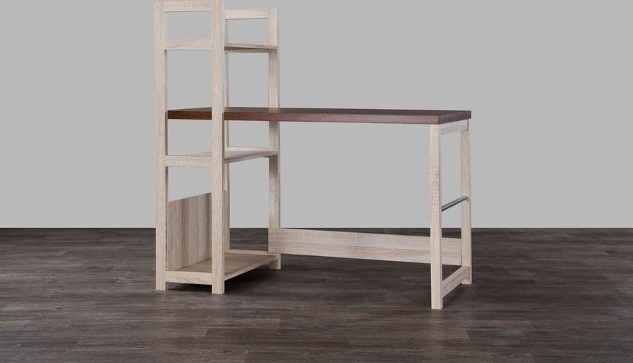 Wholesale Interiors Desks - Hypercube Writing Desk Natural & Dark Brown
