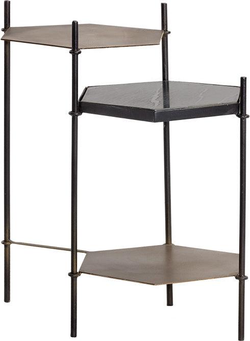 SUNPAN Side & End Tables - Hexall Side Table Black Marble