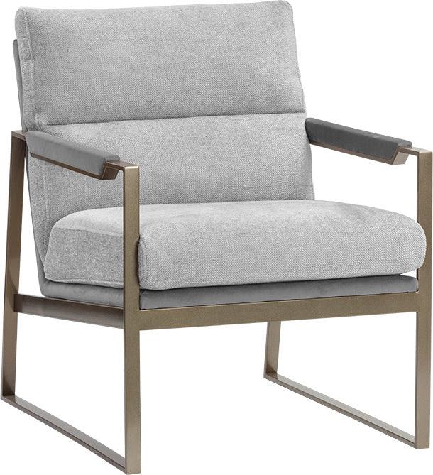 SUNPAN Accent Chairs - David Lounge Chair - San Remo Winter Cloud / Antonio Charcoal Gray