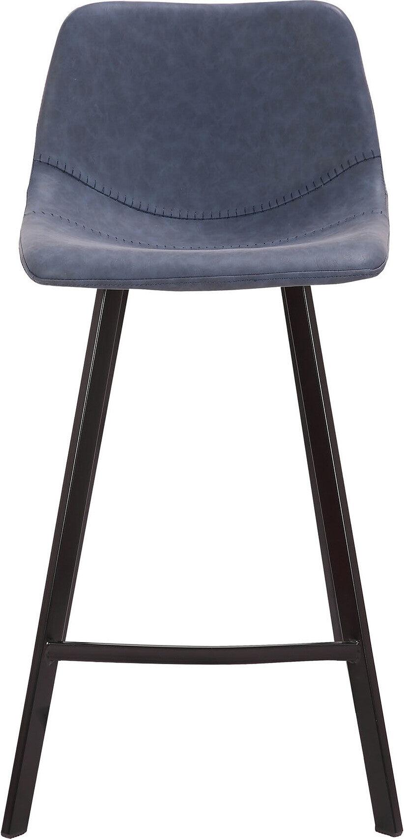 Lumisource Barstools - Outlaw Counter Stool Blue & Black Legs (Set of 2)
