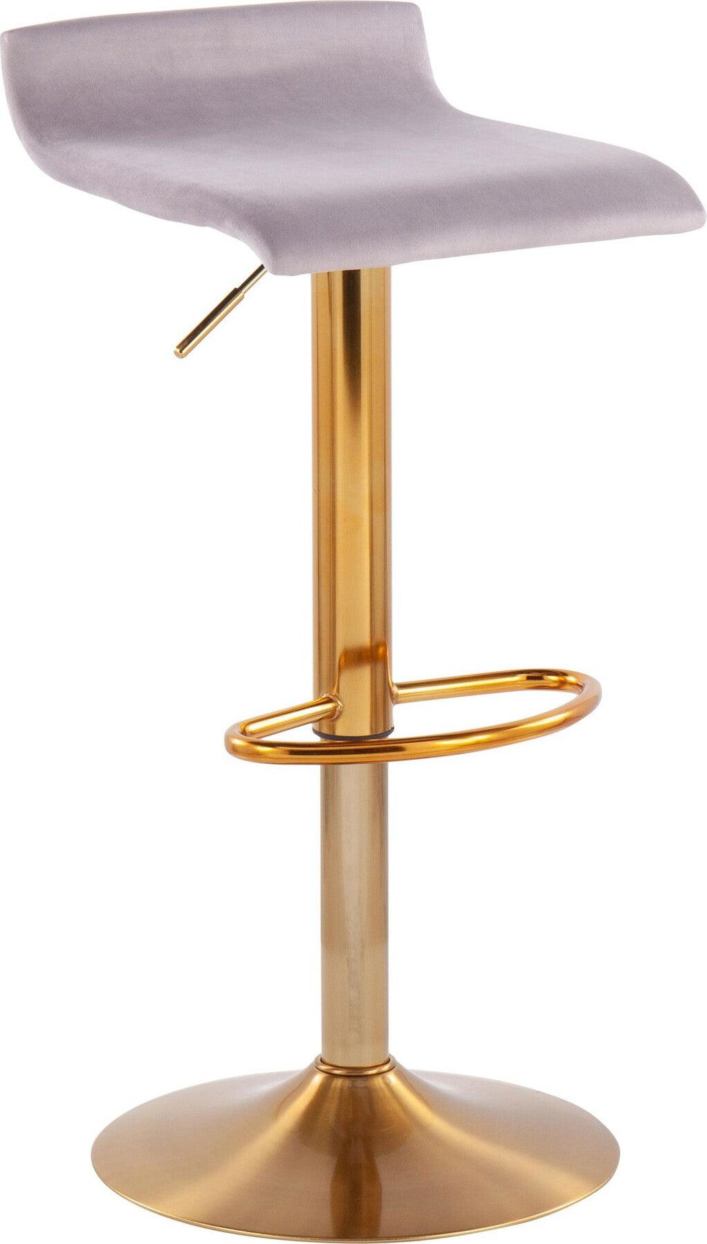 Lumisource Barstools - Ale Barstool Gold & Silver (Set of 2)