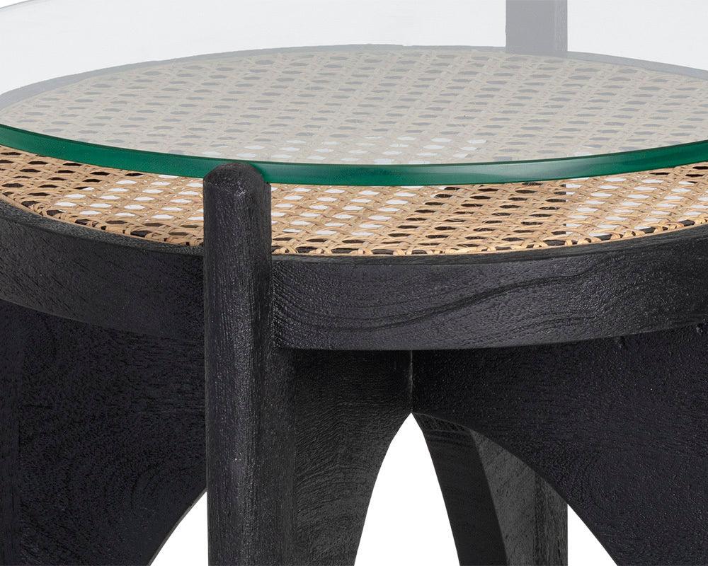 SUNPAN Side & End Tables - Adora End Table Black Glass