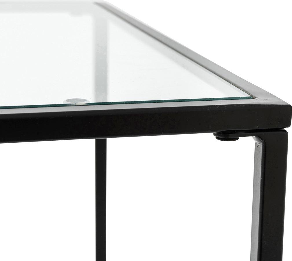 Euro Style Side & End Tables - Arvi 18" Side Table Clear & Black