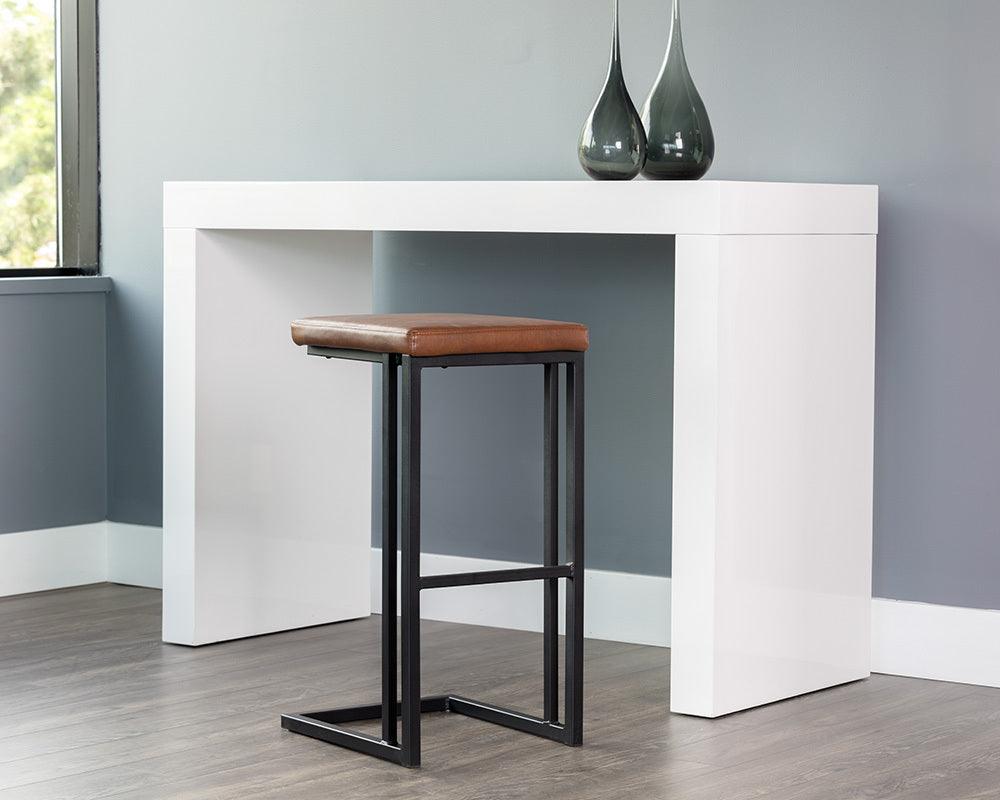 SUNPAN Barstools - Boone Barstool - Black - Bravo Cognac (Set of 2)