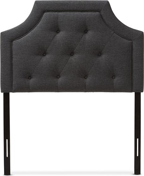 Wholesale Interiors Headboards - Mars Modern And Contemporary Dark Grey Fabric Twin Size Headboard