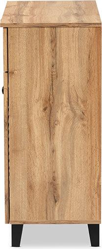 Wholesale Interiors Shoe Storage - Coolidge Oak Brown Finished Wood 1-Drawer Shoe Storage Cabinet