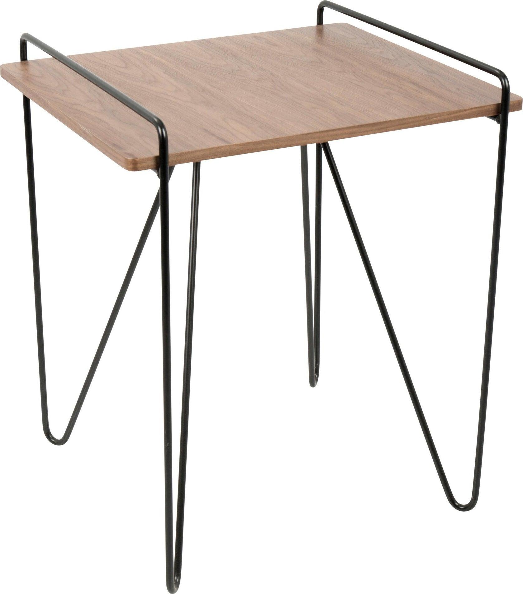 Lumisource Side & End Tables - Loft End Table Walnut & Black