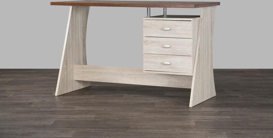 Wholesale Interiors Desks - Parallax Writing Desk Natural & Dark Brown