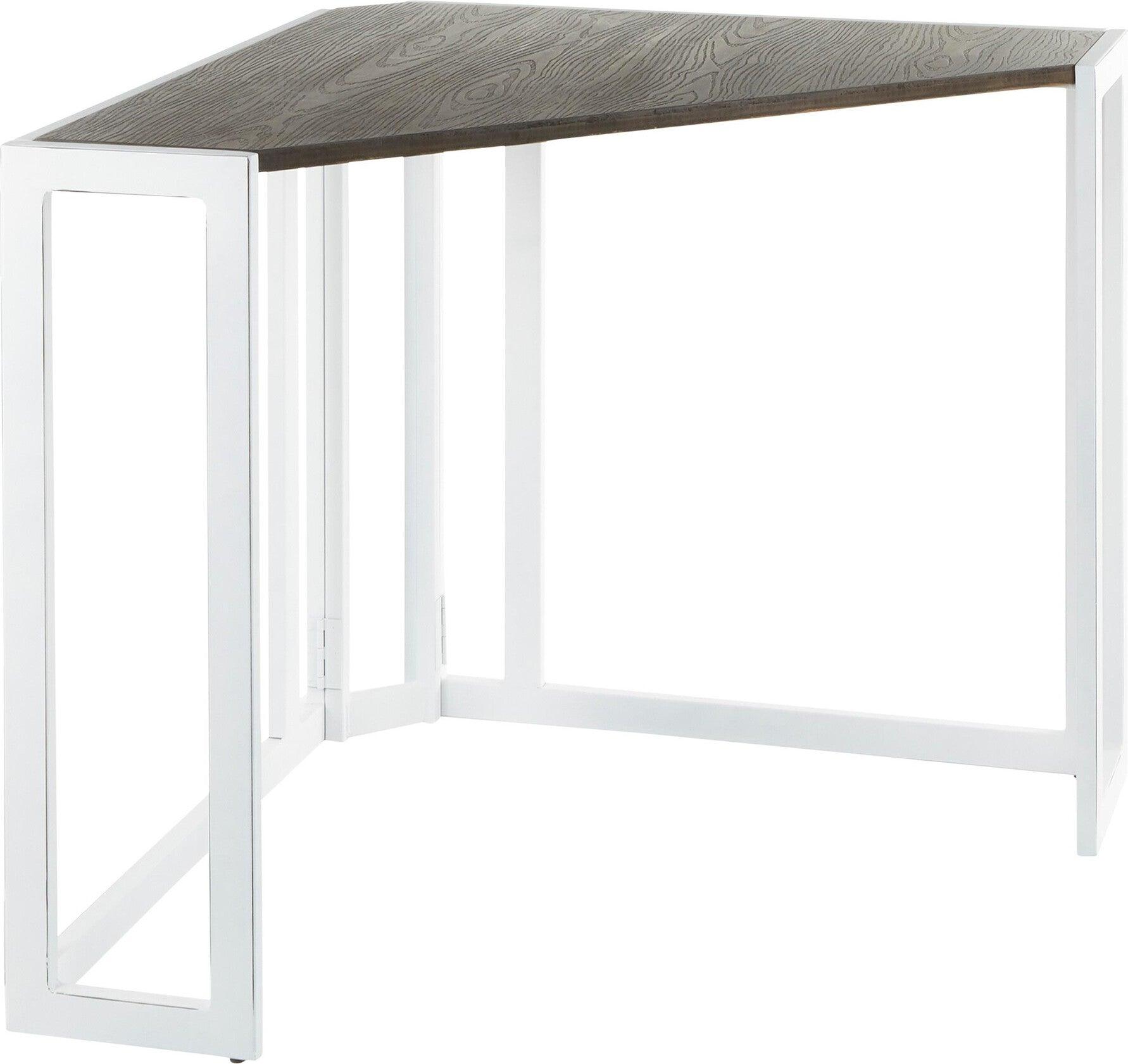Lumisource Desks - Roman Corner Desk White & Espresso
