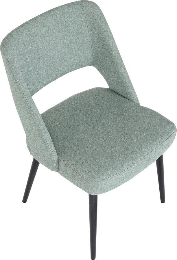 Lumisource Accent Chairs - Valencia Chair In Black Steel & Green Fabric