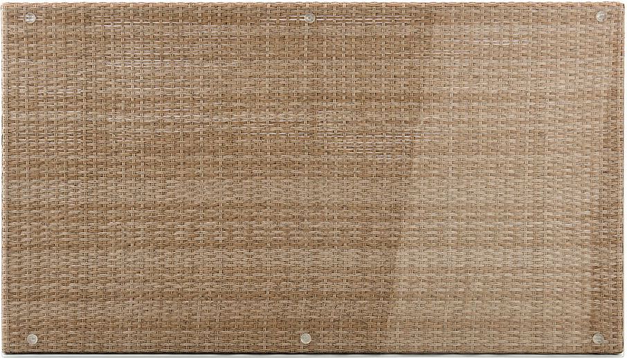 Manhattan Comfort Outdoor Dining Tables - Genoa Patio Dining Table in Nature Tan Weave