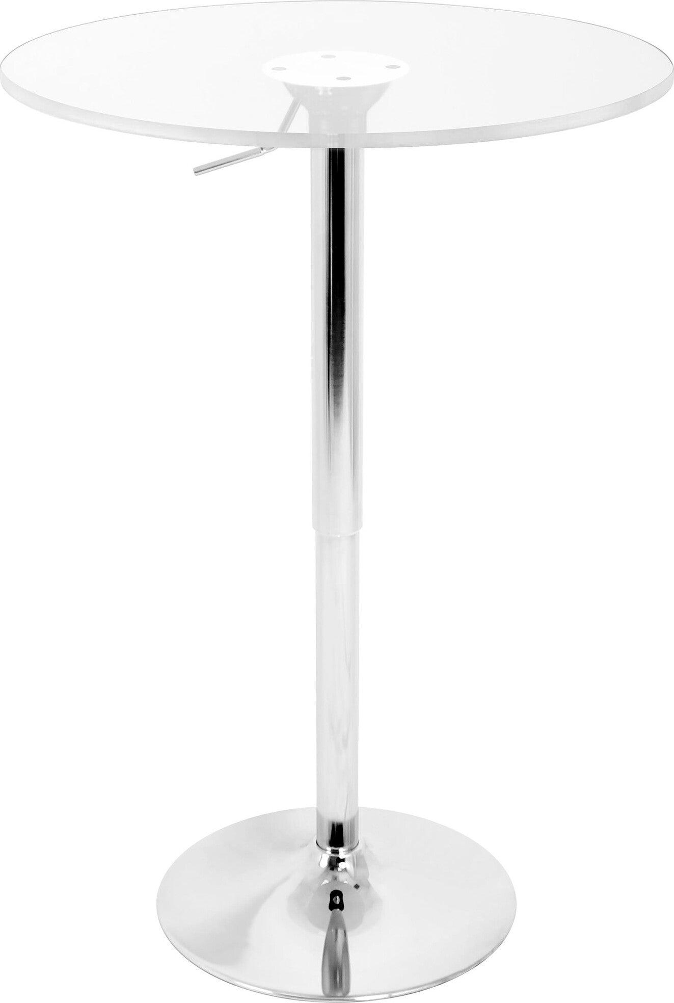 Lumisource Bar Tables - Clear Adjustable Contemporary Bar Table