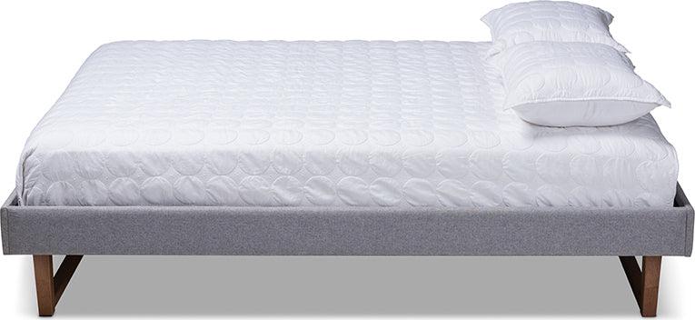 Wholesale Interiors Beds - Liliya Full Bed Gray & Walnut