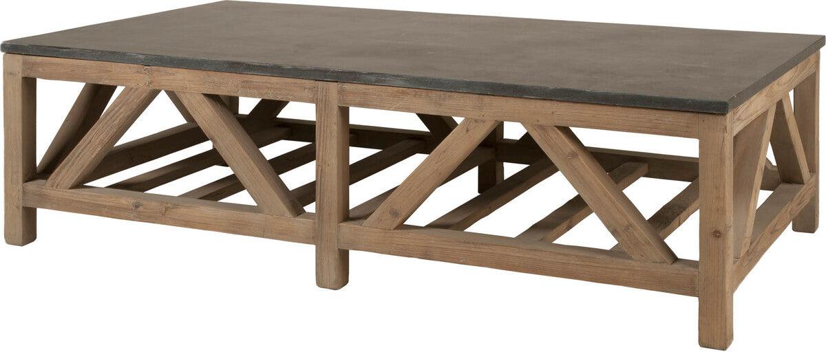 Essentials For Living Coffee Tables - Blue Stone Coffee Table Smoke Gray Pine & Bluestone