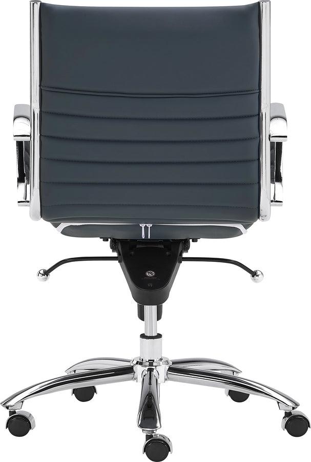 Euro Style Task Chairs - Dirk Low Back Office Chair Blue
