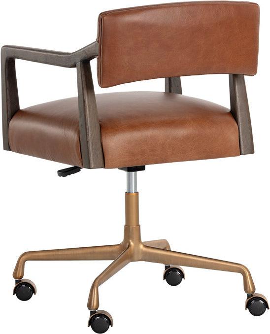 SUNPAN Task Chairs - Keagan Office Chair Shalimar Tobacco Leather