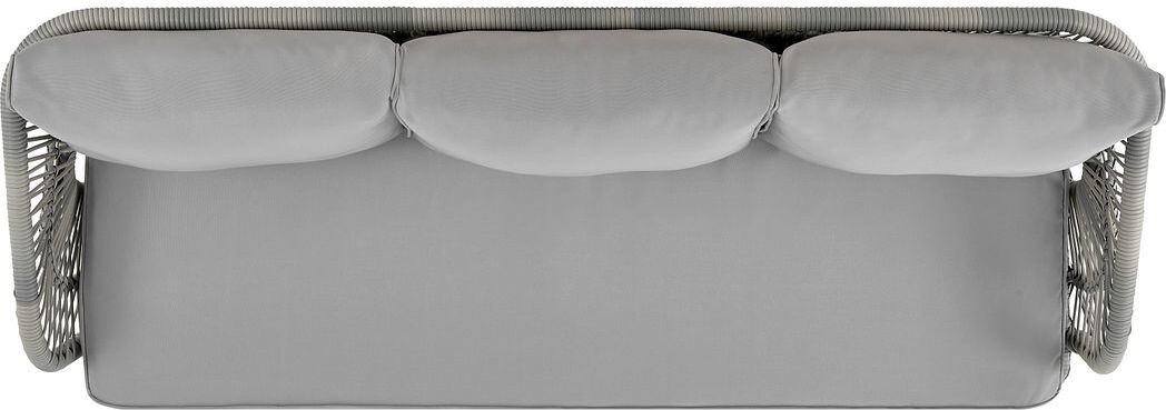 Manhattan Comfort Outdoor Conversation Sets - Riviera Patio 5- Person Conversation Set with Coffee Table with Grey Cushions