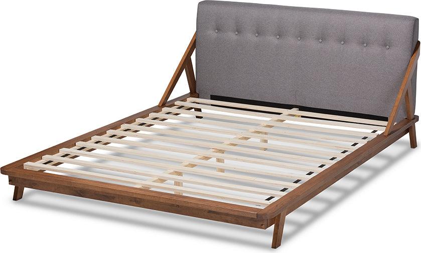 Wholesale Interiors Beds - Sante Full Bed Gray & Walnut