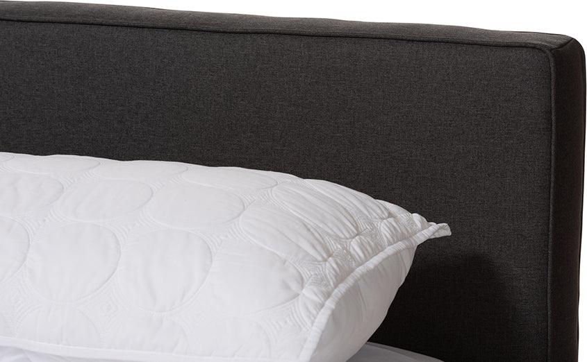 Wholesale Interiors Beds - Iselin Queen Storage Bed Dark Gray & Walnut Brown