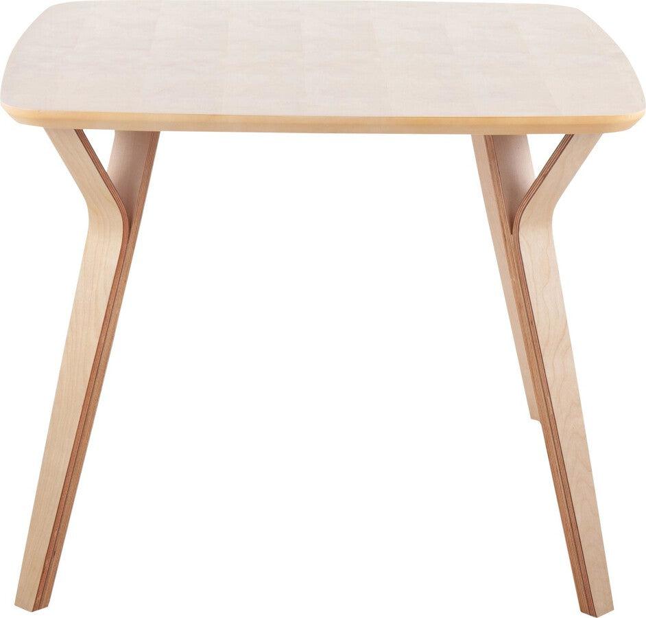 Lumisource Dining Tables - Folia Mid-Century Modern Dinette Table in Natural Wood