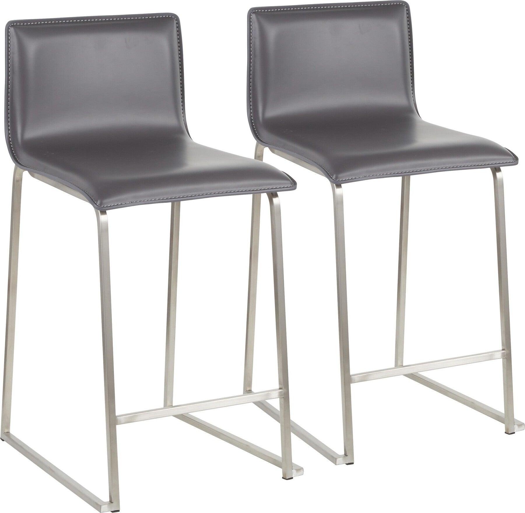 Lumisource Barstools - Mara Counter Stool & Gray (Set of 2)