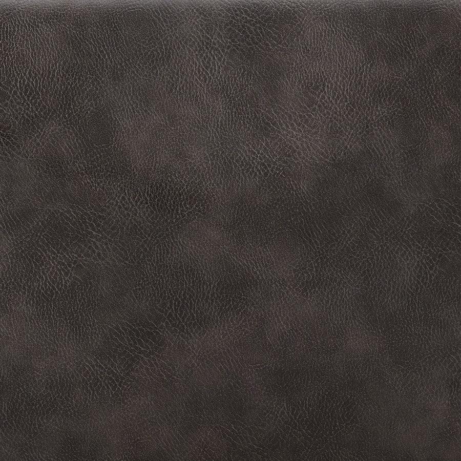 Euro Style Dining Chairs - Juni Side Chair in Light Gray Fabric and Dark Gray Leatherette with Matte Black Base - Set of 2