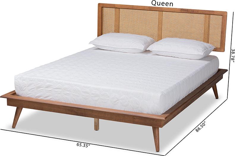 Wholesale Interiors Beds - Nura King Bed Walnut Brown